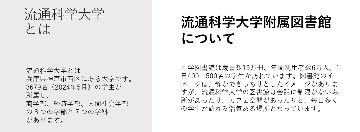 流通科学大学 流通科学大学附属図書館の説明