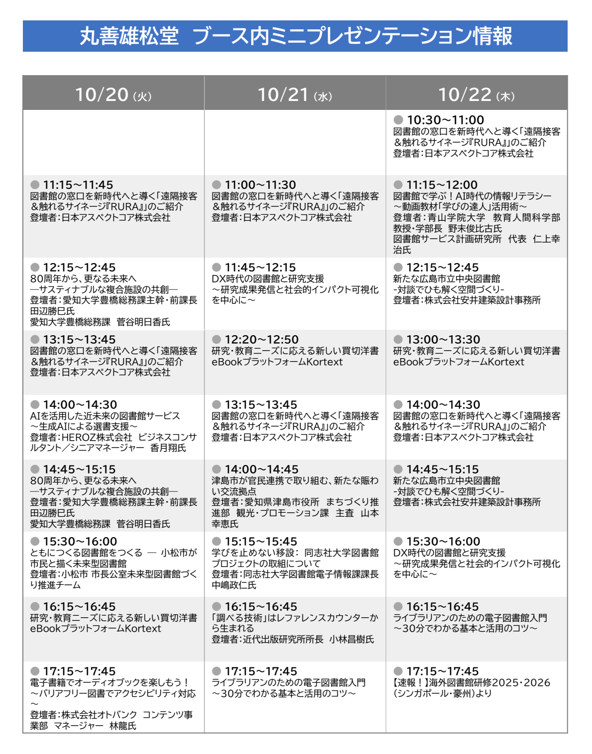 ミニプレゼン案内