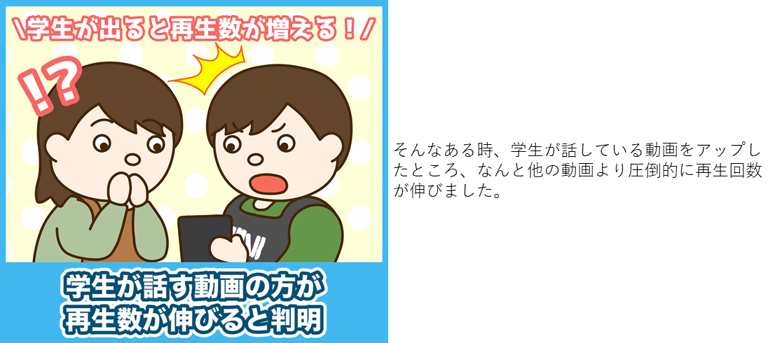 学生が出る伸びがいい