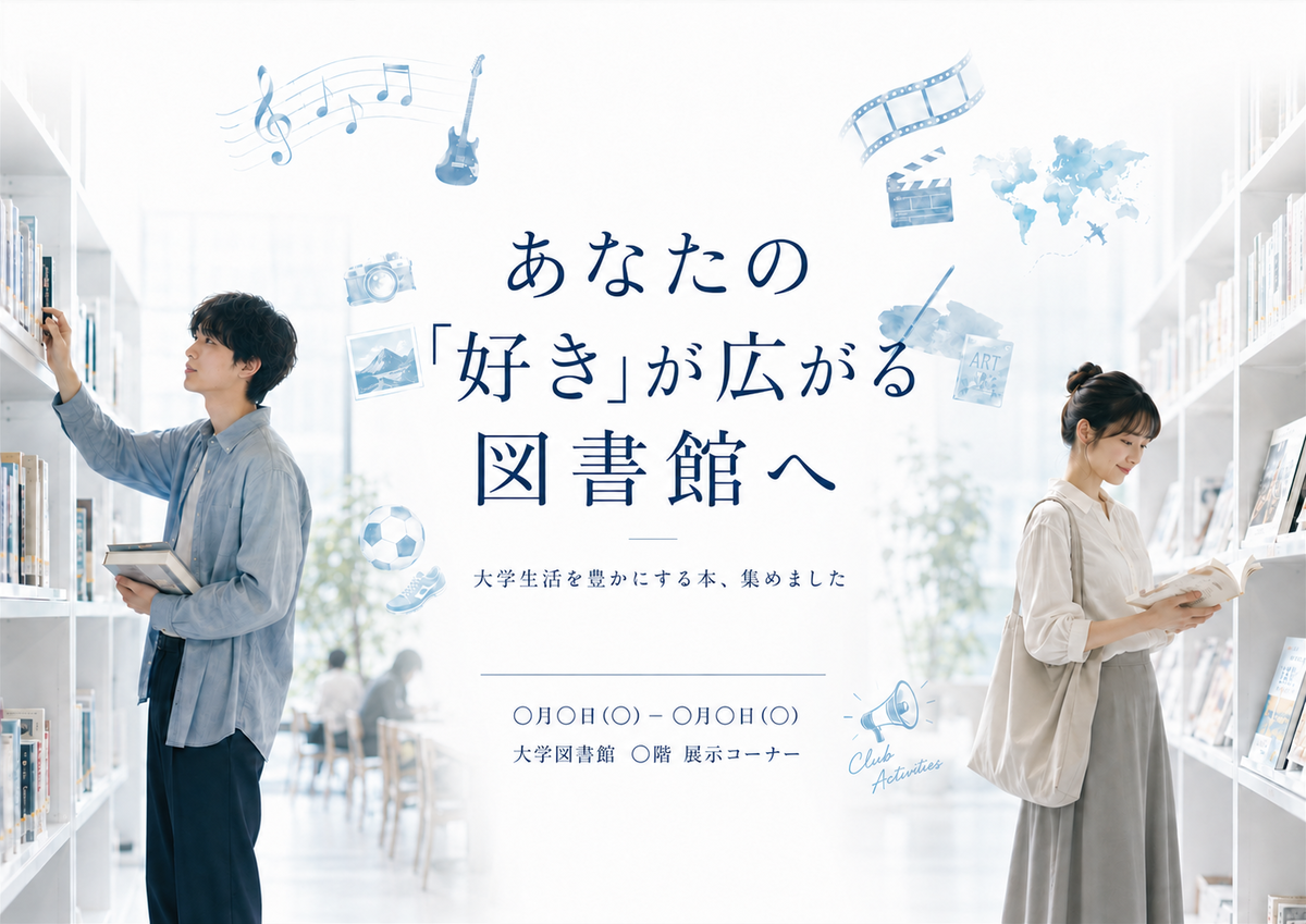 あなたの「好き」が広がる図書館へ ポスター